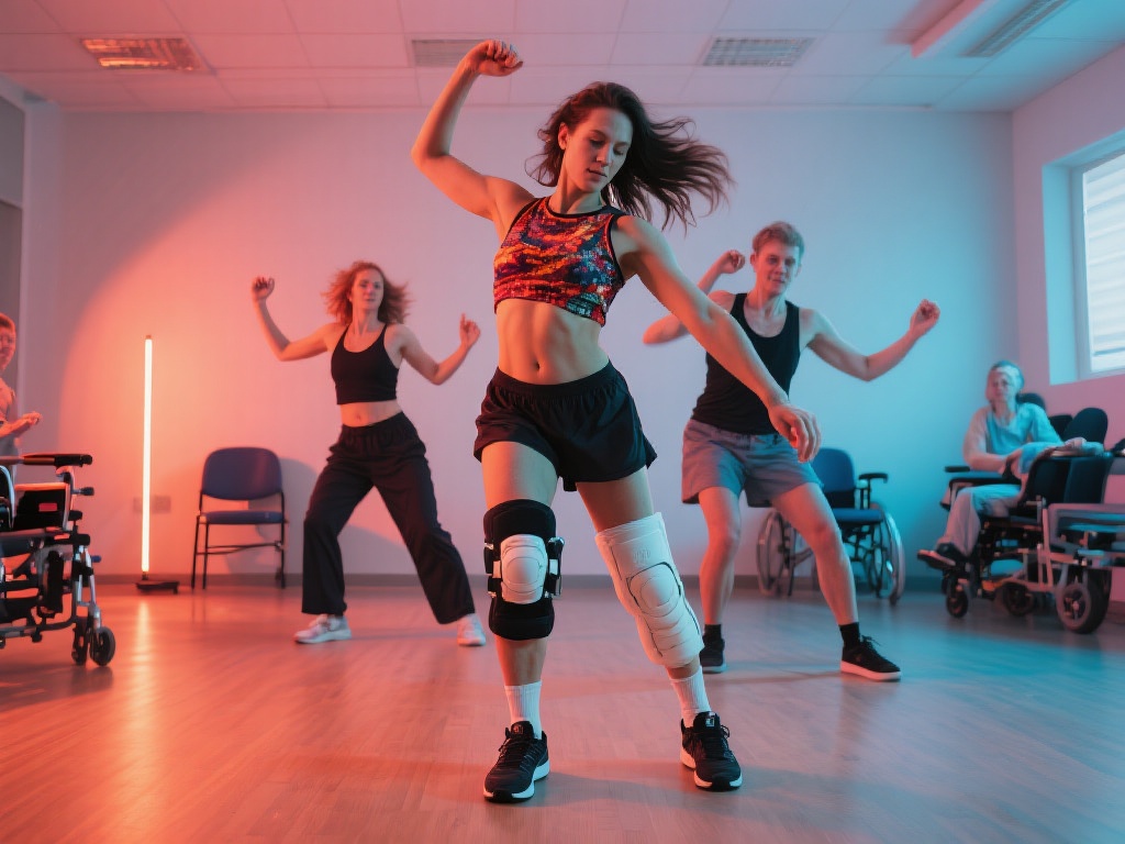 Linky的膝盖康复运动，加上热舞的结合